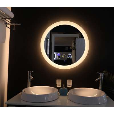 Hotel Style IP44 Round led strip lighted dressing room mirrors bathroom