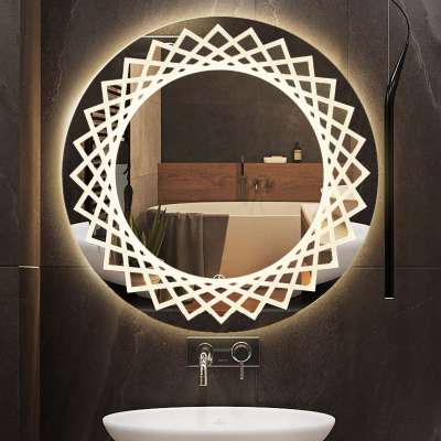 2019 High Quality UL Hotel Salon  Frameless Customized Decorative Bedroom Living Room Wash Basin Bathroom LED Light Mirror