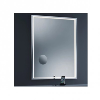 IP44  Wall Mounted Salon Hospitality Magnifying Lighted Mirror With Frosted Lighting