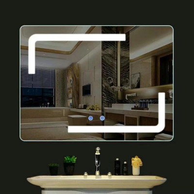 2019 Hot Sale Modern Design LED Light Touch Screen Bathroom  Mirror For Hotel Decoration