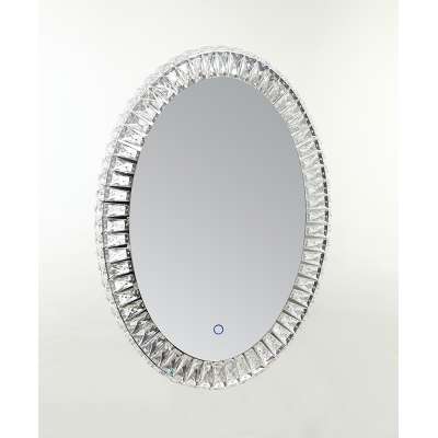 Luxury Crystal Wall Mirror with Oval Shape for Home Deco & Make-up