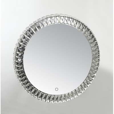 Round Shape Wall Mounted Crystal Makeup Mirror for Home Deco & Make-up