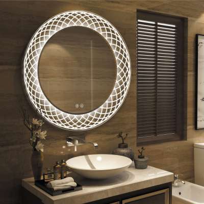 2019 UL List Round Style Hot Selling LED Vanity Backlit Glass Bathroom Mirror With Anti-fog Pad