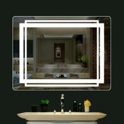 2020 New Style Decorative LED Backlit Bathroom Wall Mirror With Frosted Infront Lighting