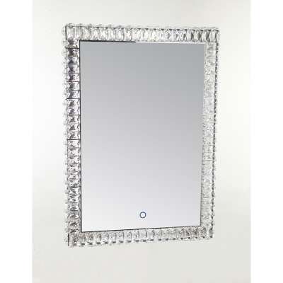 Rectangle Shape Wall Mounted Crystal Vanity Mirror for Home Deco & Make-up