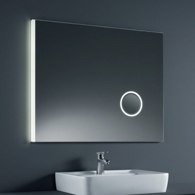 Modern Style Hotel Lighted Bathroom Wall Mounted Mirror With Magnify For Home Decor