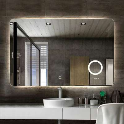 2020 Hot Selling Modern Design Hotel LED Vanity Bath Mirror With Magnify