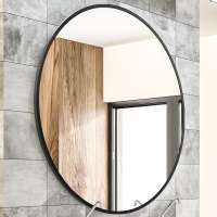 Beautme 20 inch Round Grass Bathroom Wall Mount Mirror Hollywood Vanity Mirror