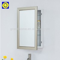 China supplier 16.75x26.75" hotel stainless steel metal bathroom cabinet with mirror