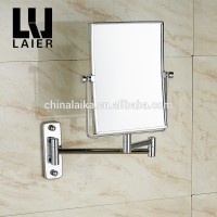 hotel double sides unique decorative mirrors wall mounted rectangle compact mirror chrome bathroom accessory